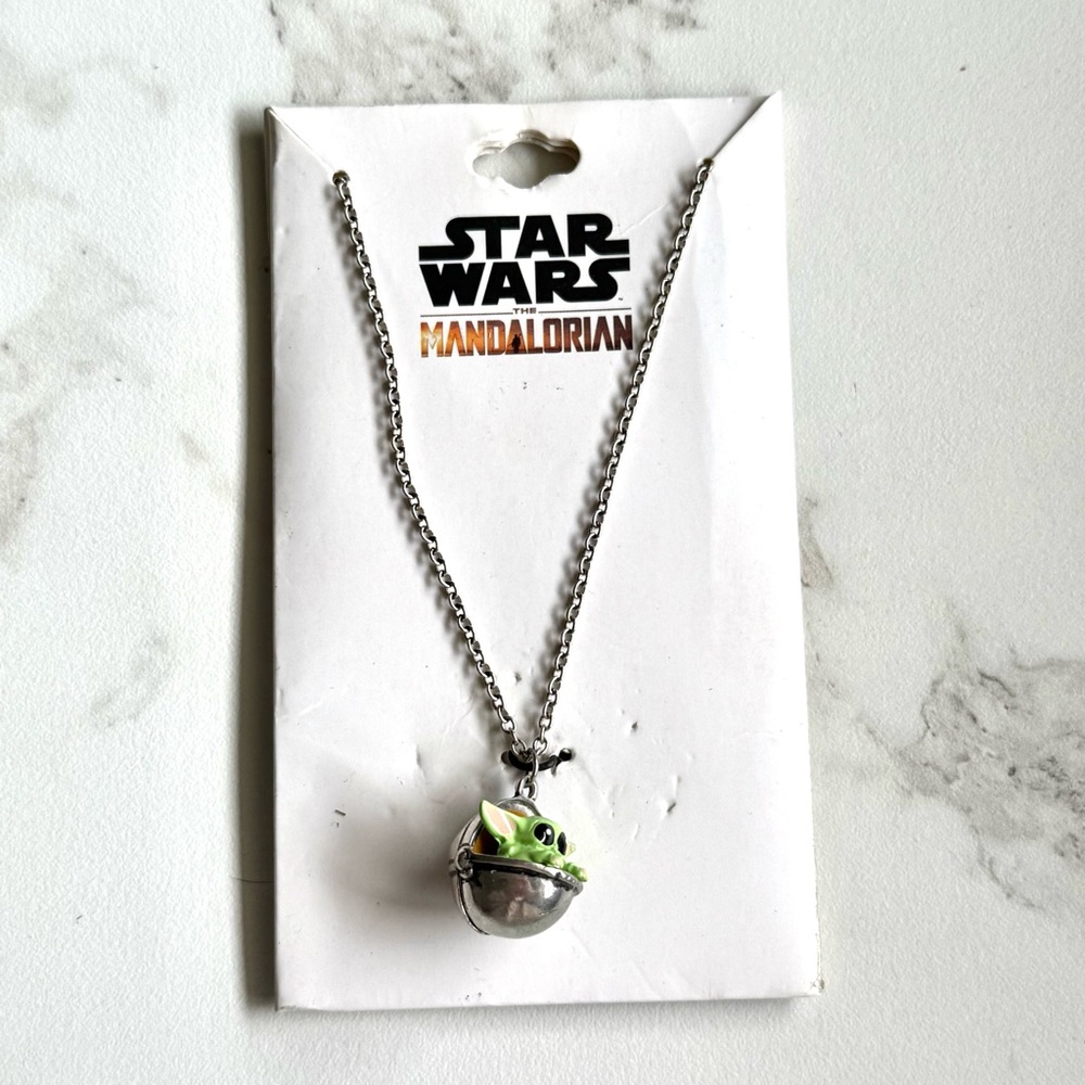 Star Wars Mandalorian Necklace with Green Pendant Disney Baby Yoda